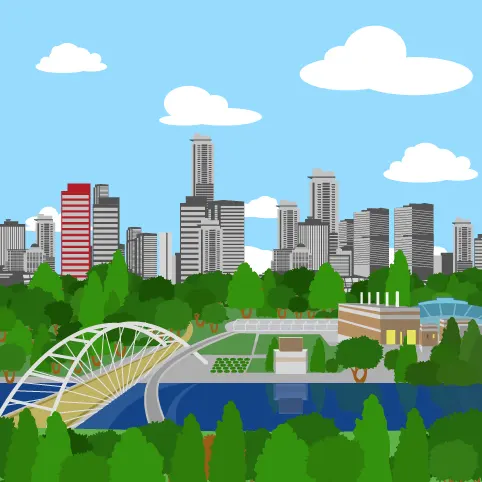 Image showing Edmonton Buildings and River